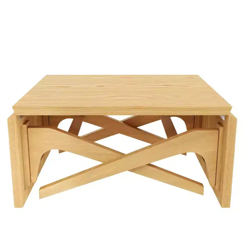 Table basse 2-en-1, table à manger extensible, table à hauteur réglable pour la maison et le bureau, gain de place - ModernLuxe