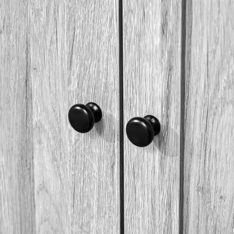 HOMCOM 63.5 Aparador de cozinha com módulo superior, armário de despensa com 4 prateleiras, gavetas, portas de vidro com moldura e bancada aberta para micro-ondas