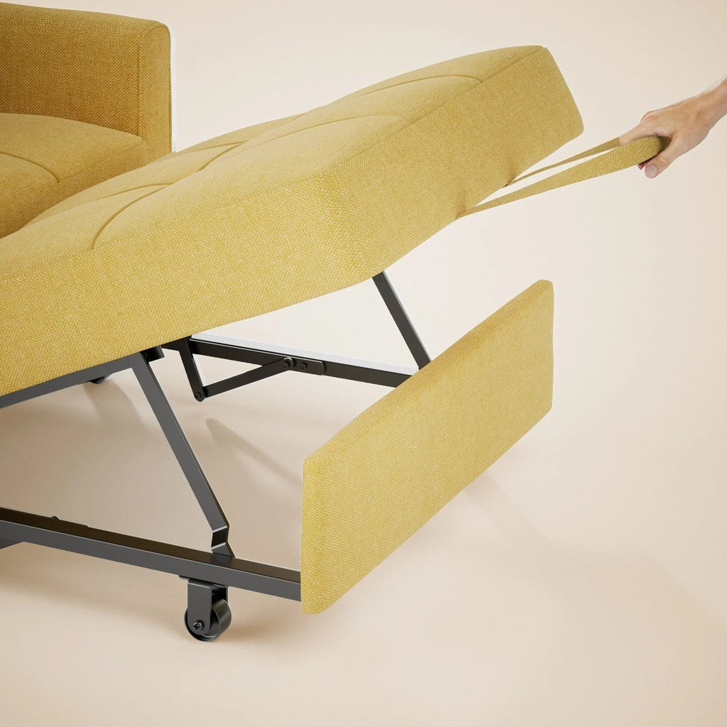 Sofá-cama ajustável 3 em 1, sofá-cadeira extraível, cama dobrável convertível para a sala de estar