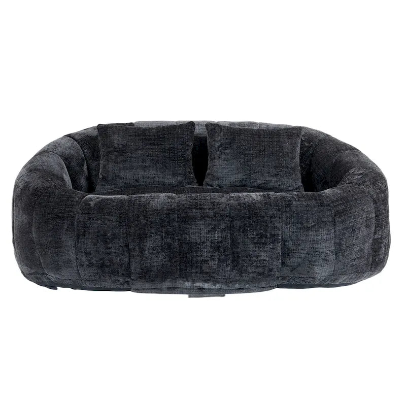 GDFStudio - Divano relax Laurel in ciniglia a 2 posti con schiuma ad alta densità e comfort extra-large