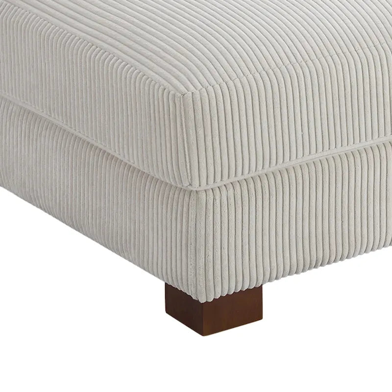 Pouf moderno oversize in tessuto a coste