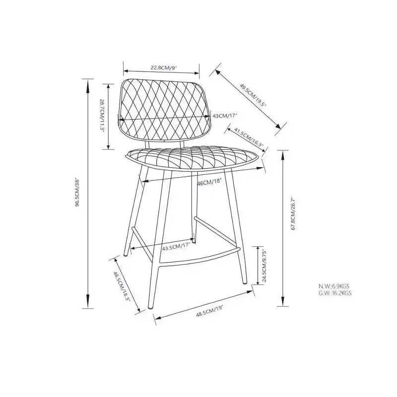 Set di 2 sgabelli da bar Skyla altezza bancone grigio antracite