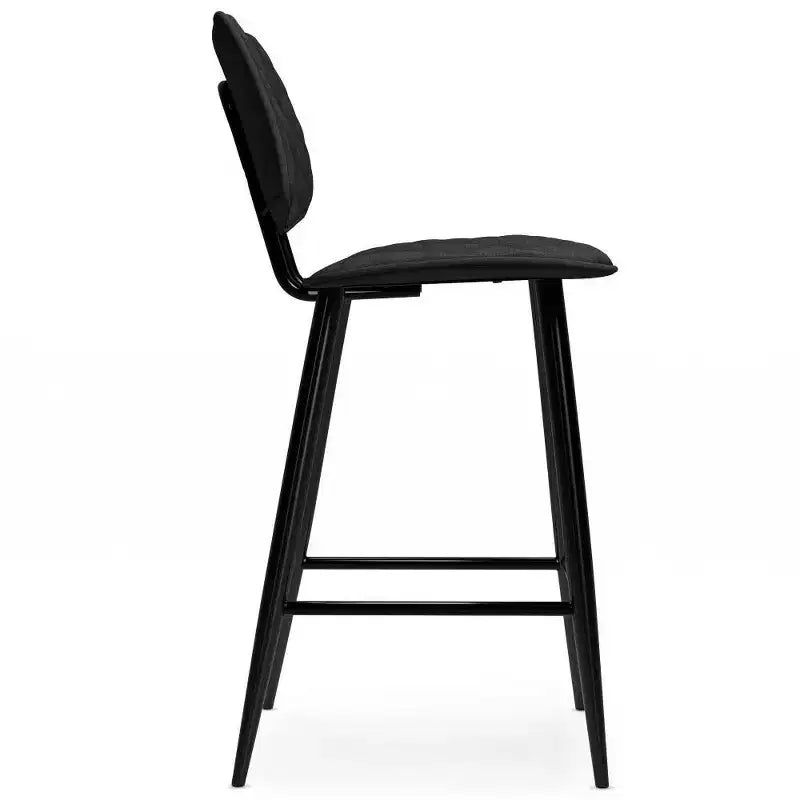 Set di 2 sgabelli da bar Skyla altezza bancone grigio antracite