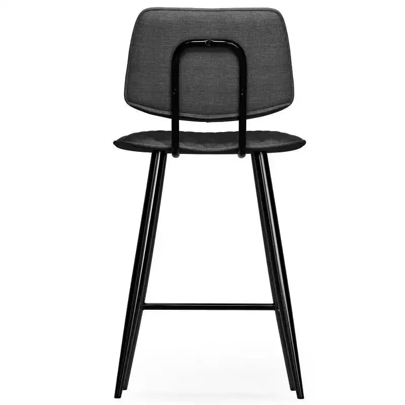 Set di 2 sgabelli da bar Skyla altezza bancone grigio antracite