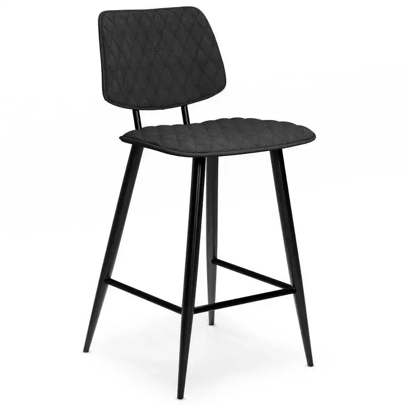 Set di 2 sgabelli da bar Skyla altezza bancone grigio antracite