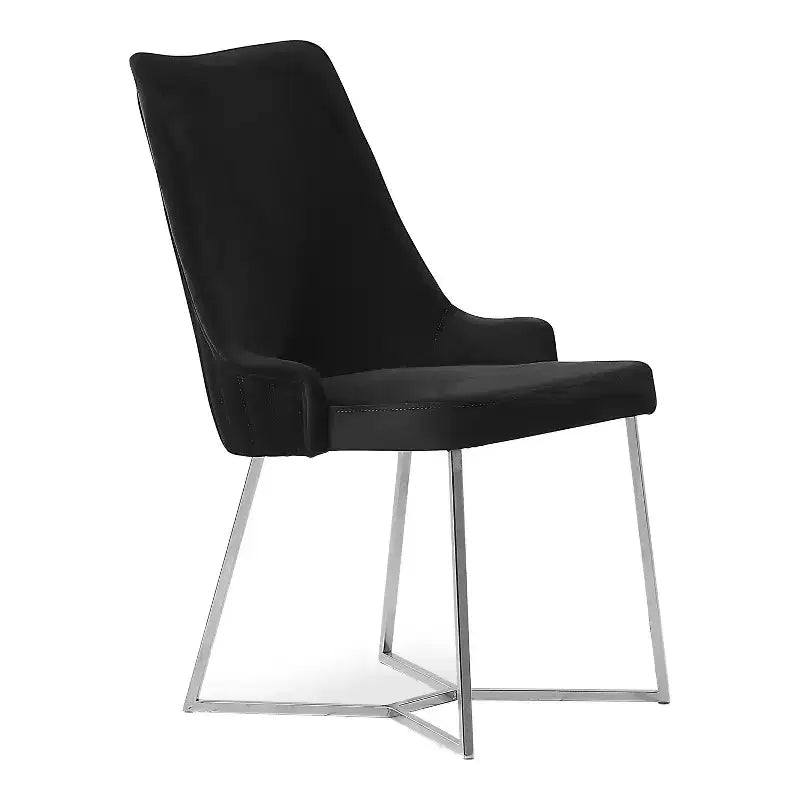 Set di 2 sedie da pranzo Chander Glam in microfibra imbottita