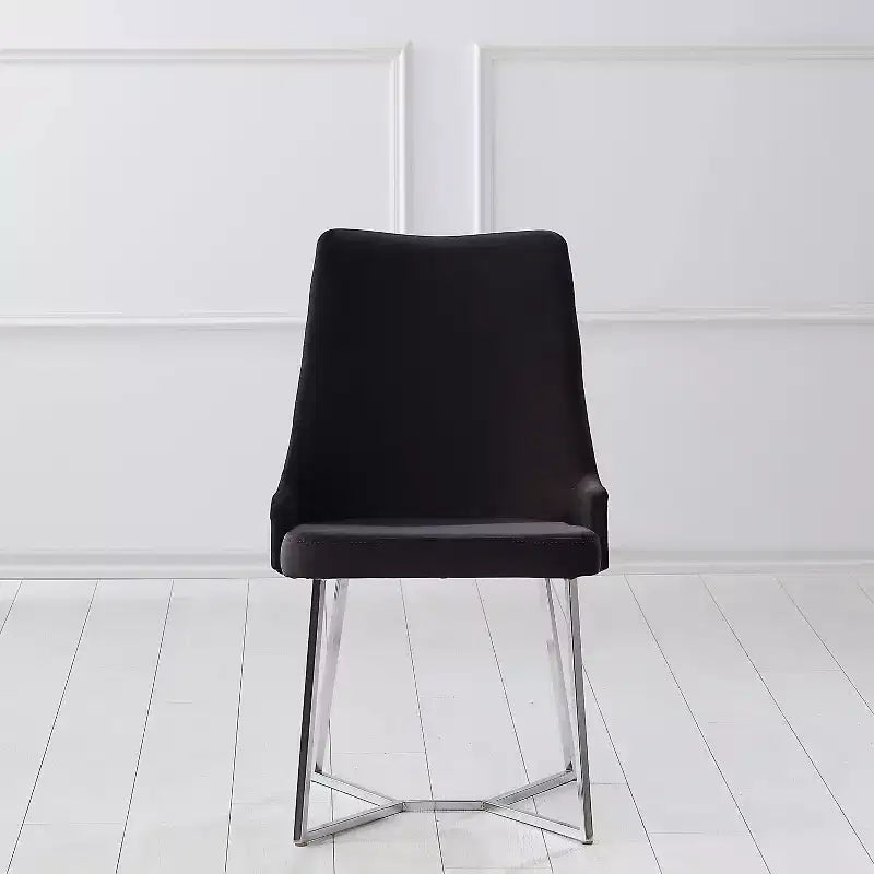 Set di 2 sedie da pranzo Chander Glam in microfibra imbottita