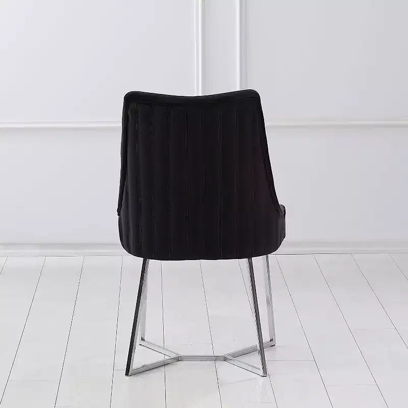 Set di 2 sedie da pranzo Chander Glam in microfibra imbottita