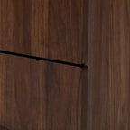 Comodino a 2 cassetti in legno Graceland marrone noce/oro