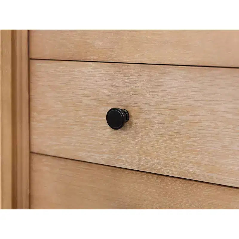Libreria moderna ad arco in legno da 78" Collezione Laurel Marrone chiaro: Contenitore verticale, 3 cassetti