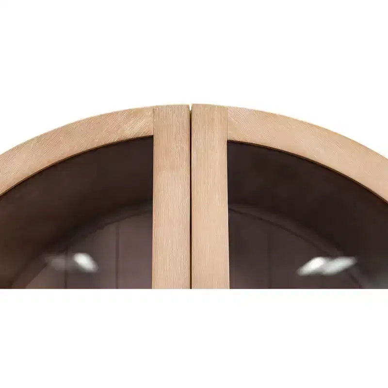 Libreria moderna ad arco in legno da 78" Collezione Laurel Marrone chiaro: Contenitore verticale, 3 cassetti