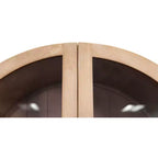 Libreria moderna ad arco in legno da 78" Collezione Laurel Marrone chiaro: Contenitore verticale, 3 cassetti