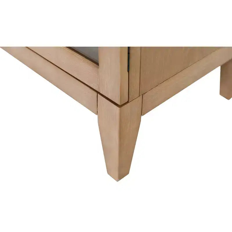 Libreria moderna ad arco in legno da 78" Collezione Laurel Marrone chiaro: Contenitore verticale, 3 cassetti