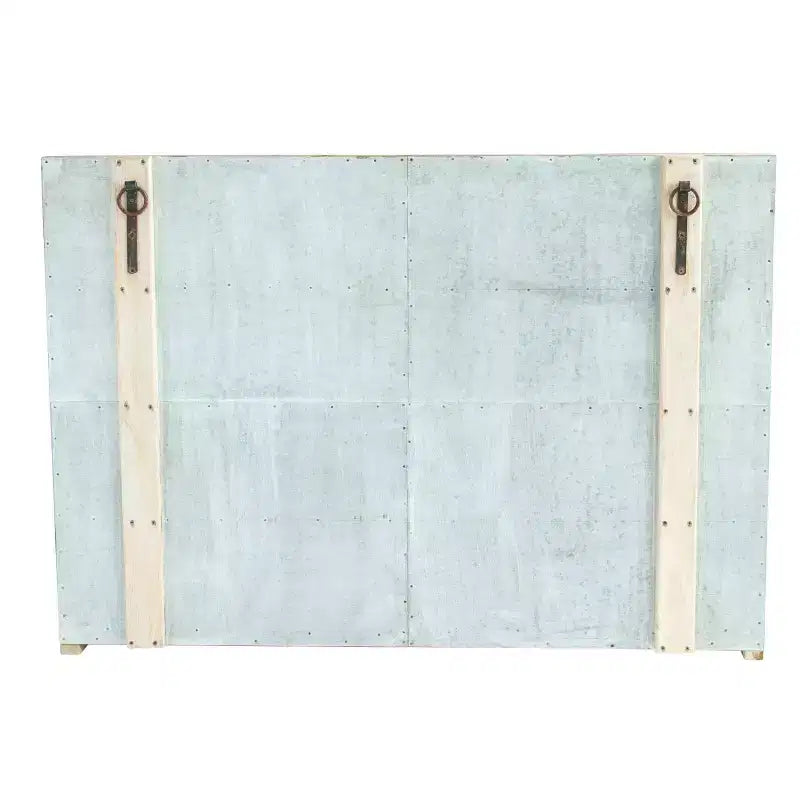 Mobile Contenitore Decorativo in Legno Marrone a 4 Ante, Alto 101,6 cm