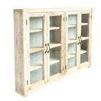 Mobile Contenitore Decorativo in Legno Marrone a 4 Ante, Alto 101,6 cm