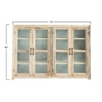 Mobile Contenitore Decorativo in Legno Marrone a 4 Ante, Alto 101,6 cm