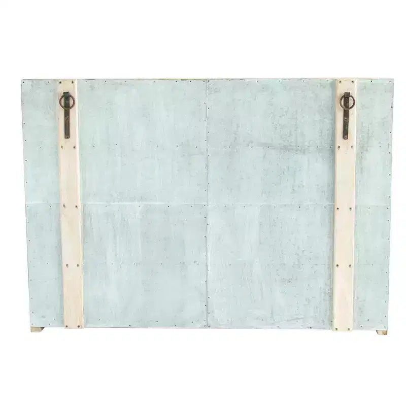 Mobile Contenitore Decorativo in Legno Marrone a 4 Ante, Alto 101,6 cm
