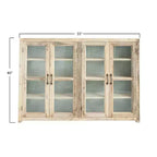 Mobile Contenitore Decorativo in Legno Marrone a 4 Ante, Alto 101,6 cm