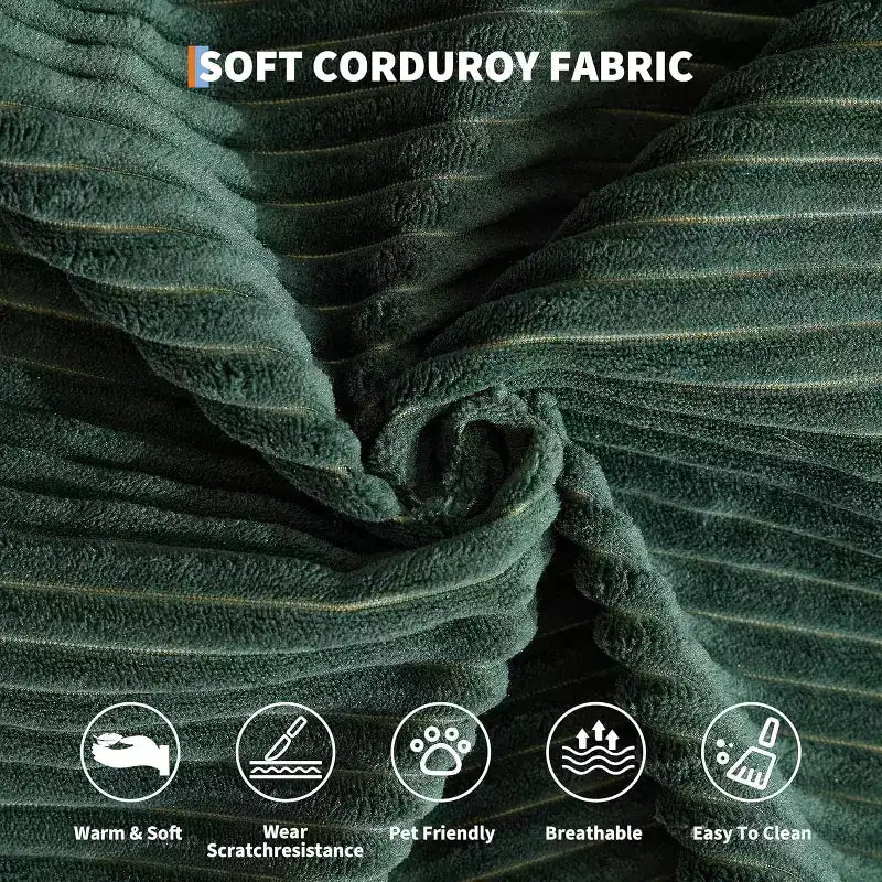 Sofá-cama convertível 5-em-1, sofá-cama modular de bombazina de 78.8 com estrutura robusta, futon multifunções para espaços pequenos, sala de estar e quarto de hóspedes