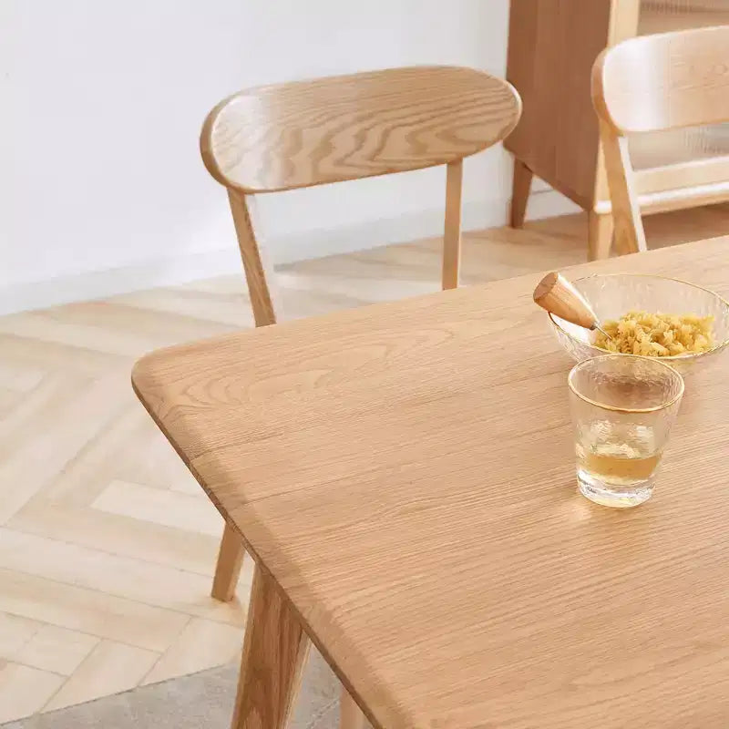 MAYEERTY Set aus 4 Esszimmerstühlen aus Massivholz, natürliche Holzstühle für Küche, Esszimmer oder Wohnzimmer