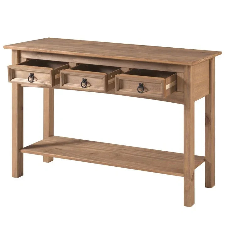 Console d’entrée en bois à 3 tiroirs Corona | Furniture Dash - N/A