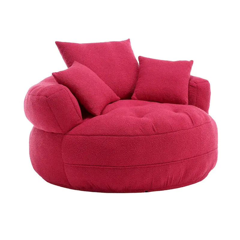 Runder Lazy-Sofa-Sessel -C Weiß/Blau/Grau/Gelb/Orange/Rosarot/Marineblau/Grün, Einzel- und Zweisitzer