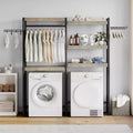 Étagère à placer au-dessus du lave-linge, étagère de rangement pour sèche-linge à 5 niveaux avec hauteur réglable, étagère de salle de bains peu encombrante pour la salle de bains et la buanderie