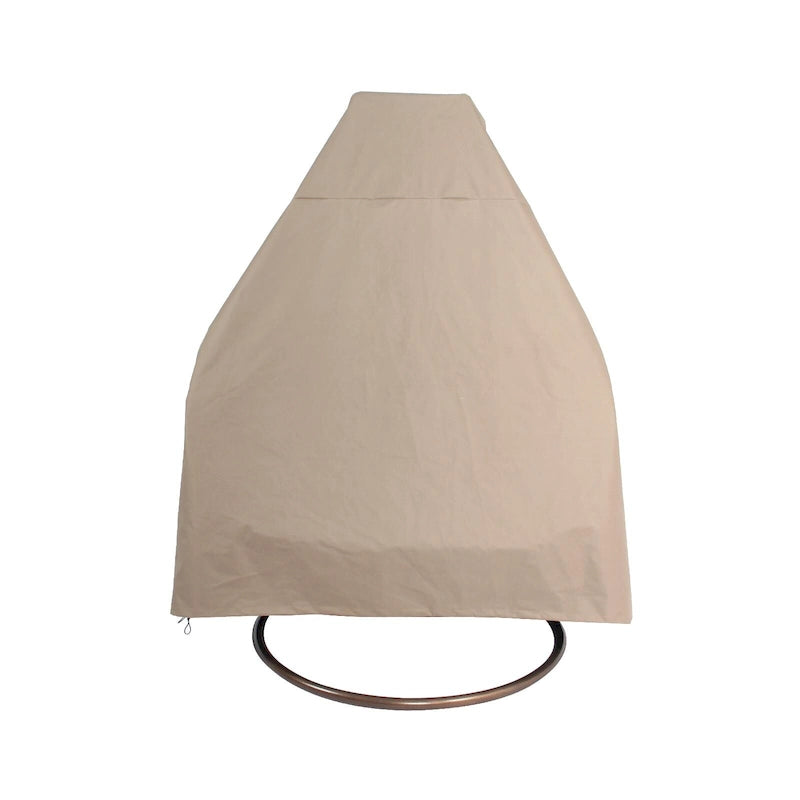 Poltrona sospesa a uovo LeisureMod per 2 persone con supporto - Altalena da patio in rattan intrecciato per esterni/interni, chaise longue con cuscini