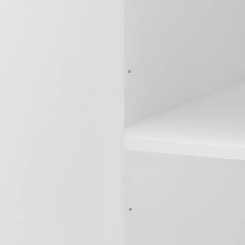 Armário roupeiro alto de 70.87, com 8 portas e grande capacidade, varão para roupa, prateleiras ajustáveis e portas decorativas em vime