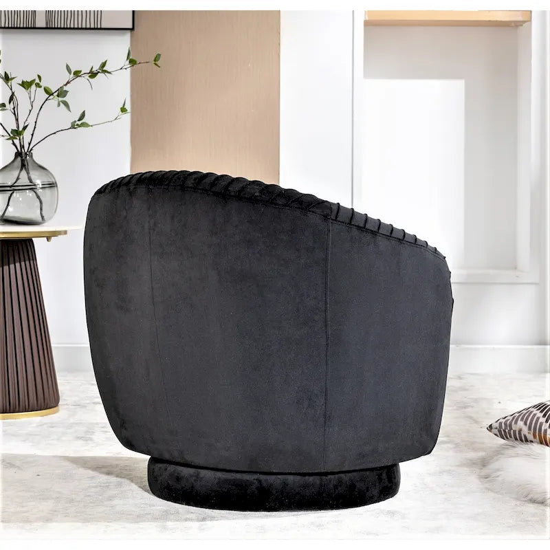 Petit fauteuil pivotant en velours Milvo