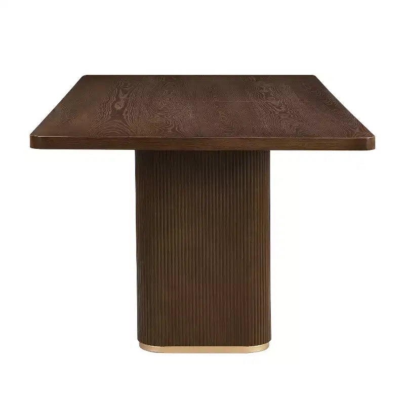 Conjunto de jantar moderno de madeira e metal Christopher Knight Home Yodsak com 7 peças e cadeiras giratórias a 180