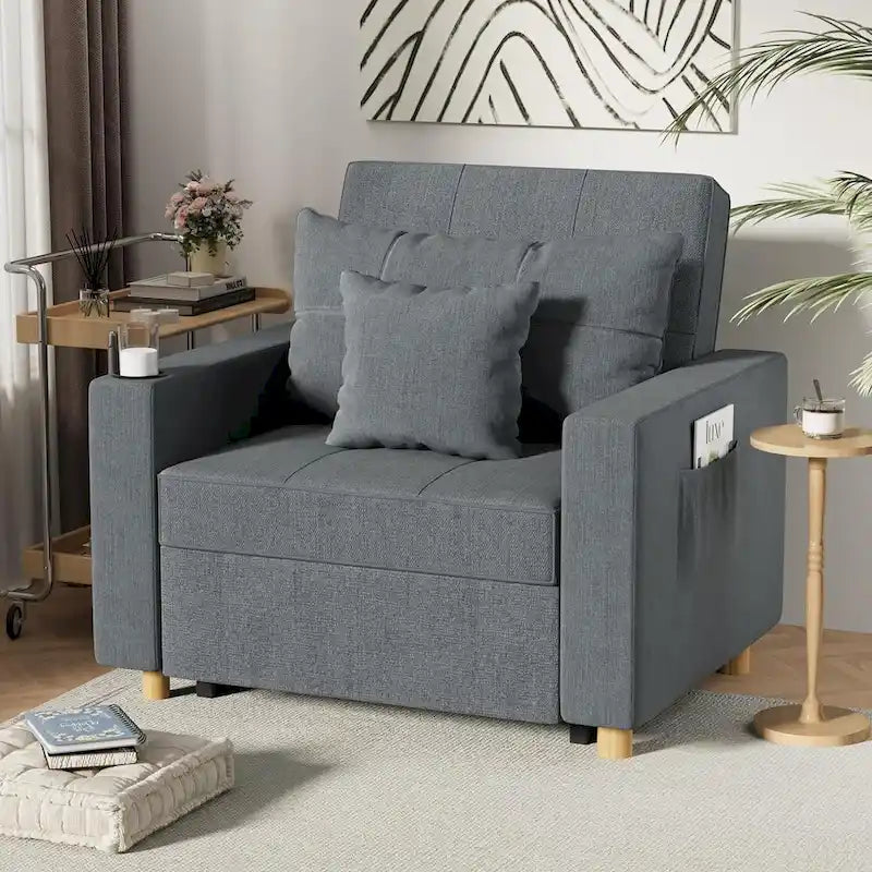Poltrona-cama ajustável, convertível em 3 funções, várias cores, para 1 pessoa