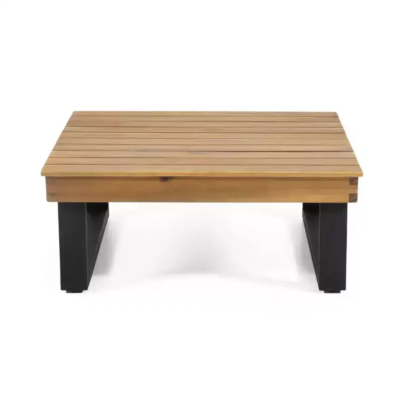 Conjunto de sofá modular de exterior em L, conjunto de lazer para pátio, conjunto de assentos para convívio no jardim com mesa de centro e almofada resistente à água - ModernLuxe