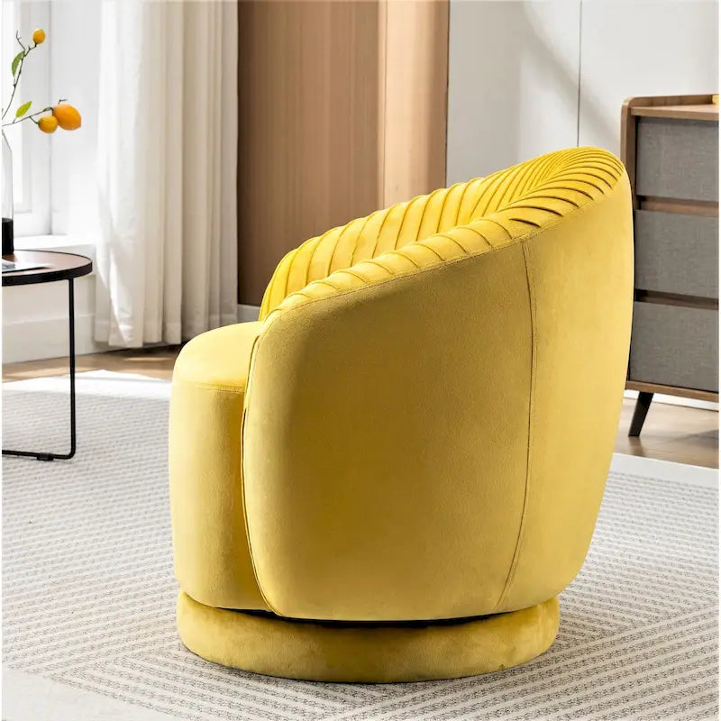 Petit fauteuil pivotant en velours Milvo