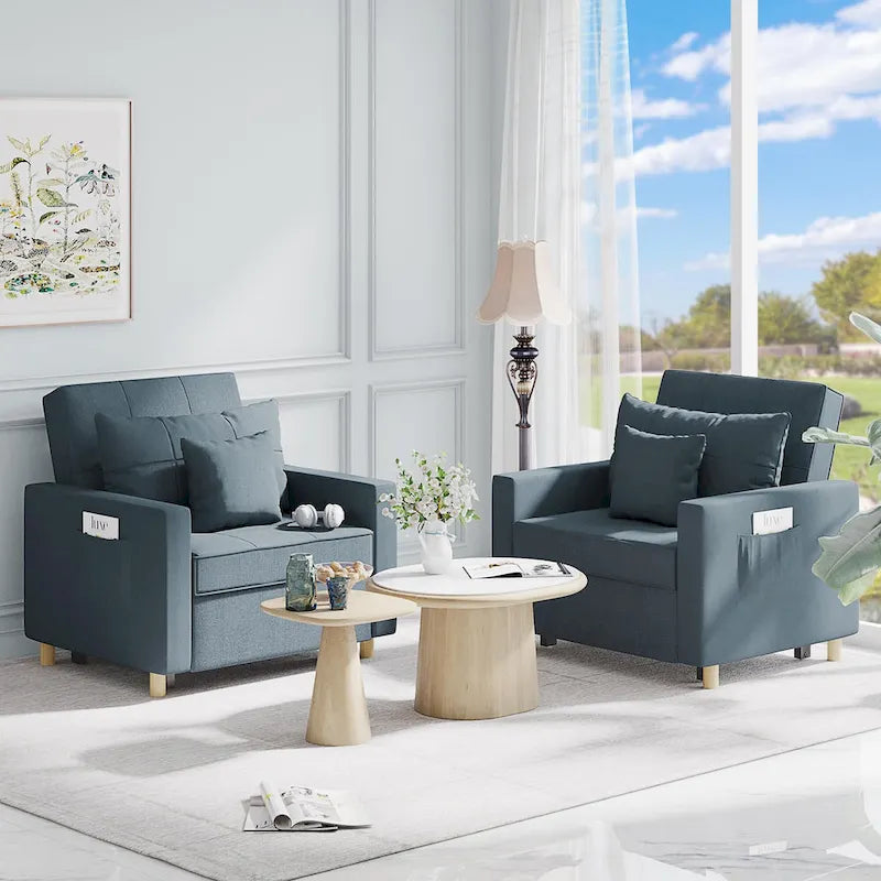 Poltrona-cama ajustável, convertível em 3 funções, várias cores, para 1 pessoa