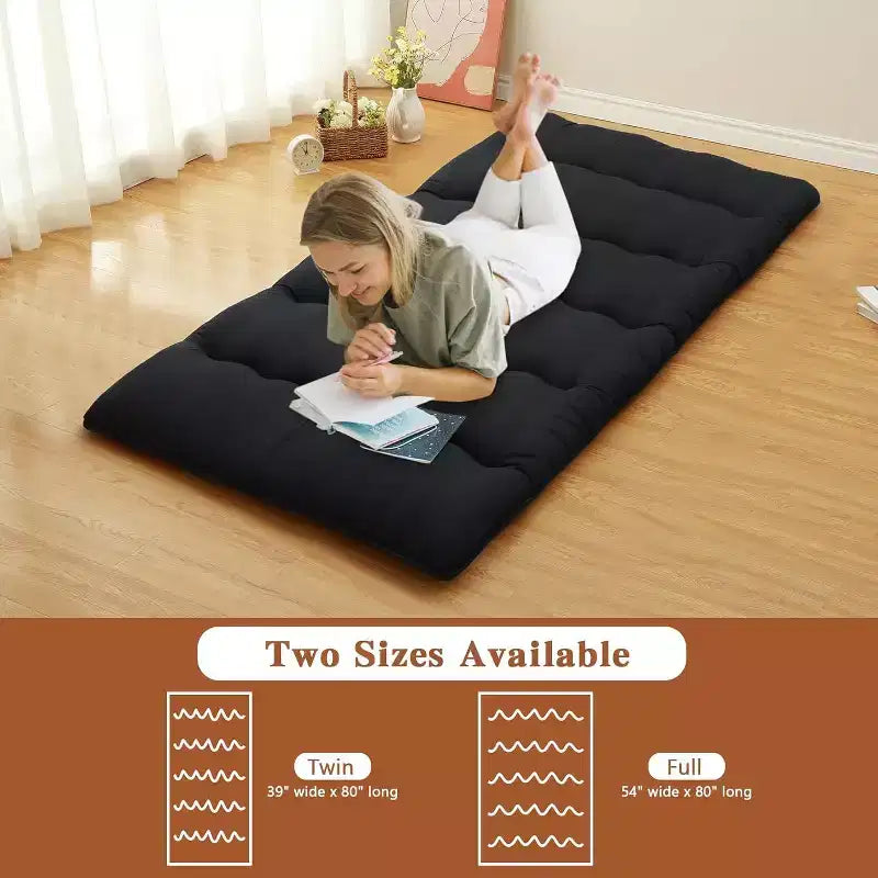 Colchão futon japonês, colchão dobrável para dormir no chão, esteira tatami para casa, colchão de campismo