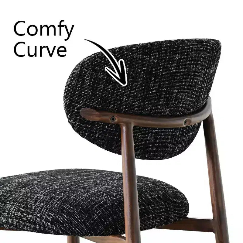 Ensemble de 4 chaises de salle à manger modernes rembourrées avec dossier incurvé, chaises d’appoint sans accoudoirs à structure en fer pour salle à manger et cuisine-Panipeachy