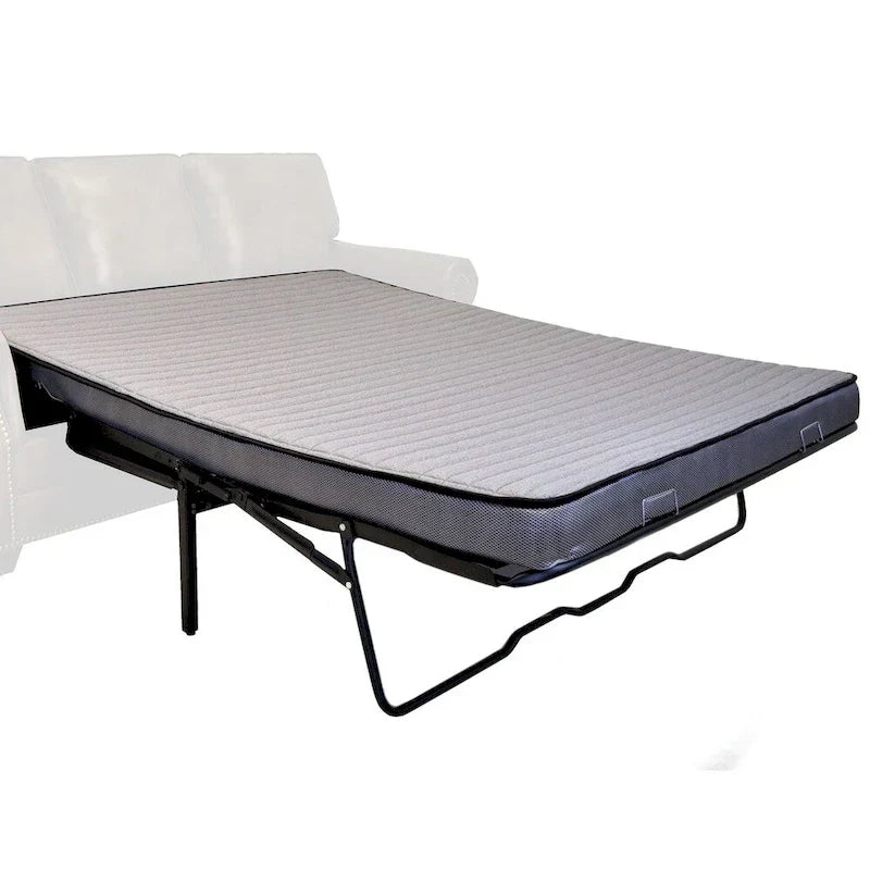 Sofá-cama estofado em tecido buckskin castanho rústico Rancho - 37 x 86 x 40