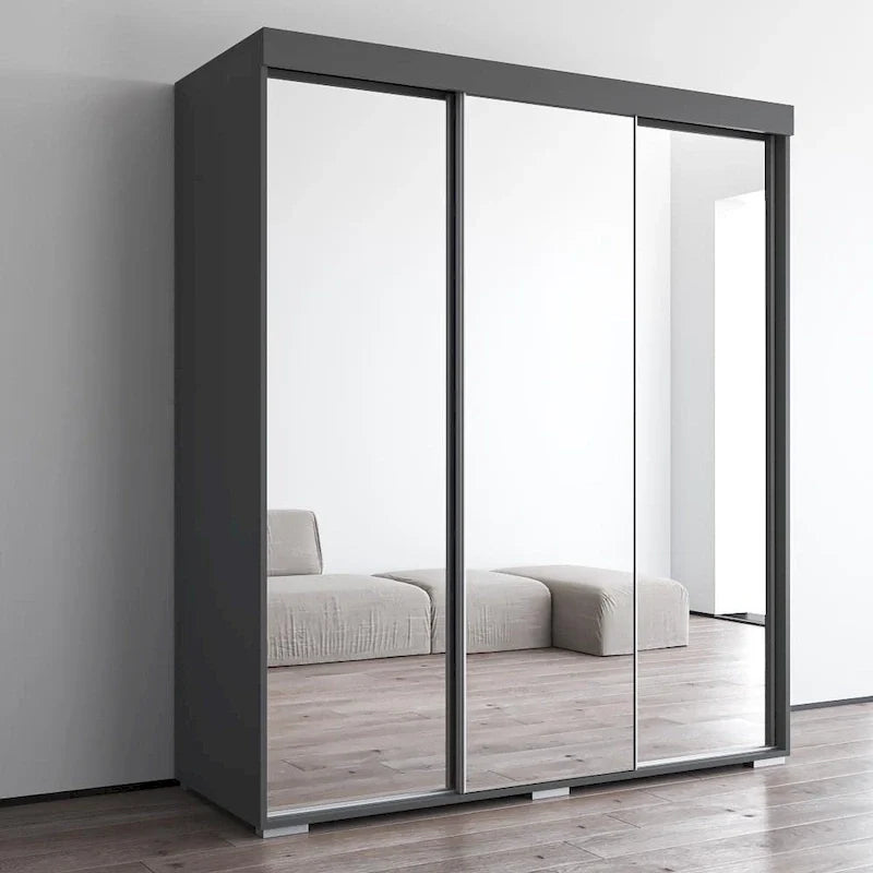 Armadio con specchio a 3 ante Strick & Bolton Suger
