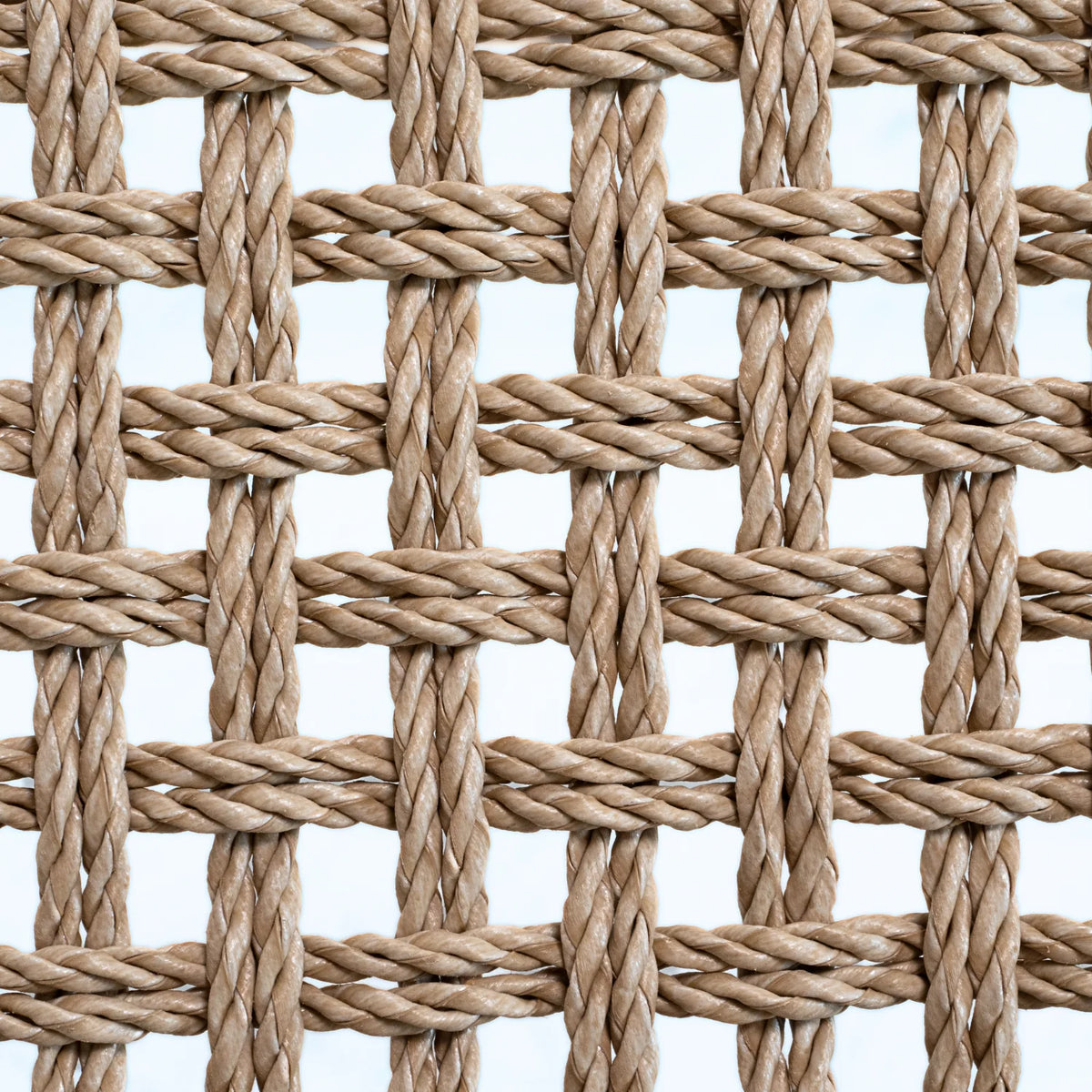 Rustikaler Loungesessel aus Teakholz mit Flechtwerk – Outdoor