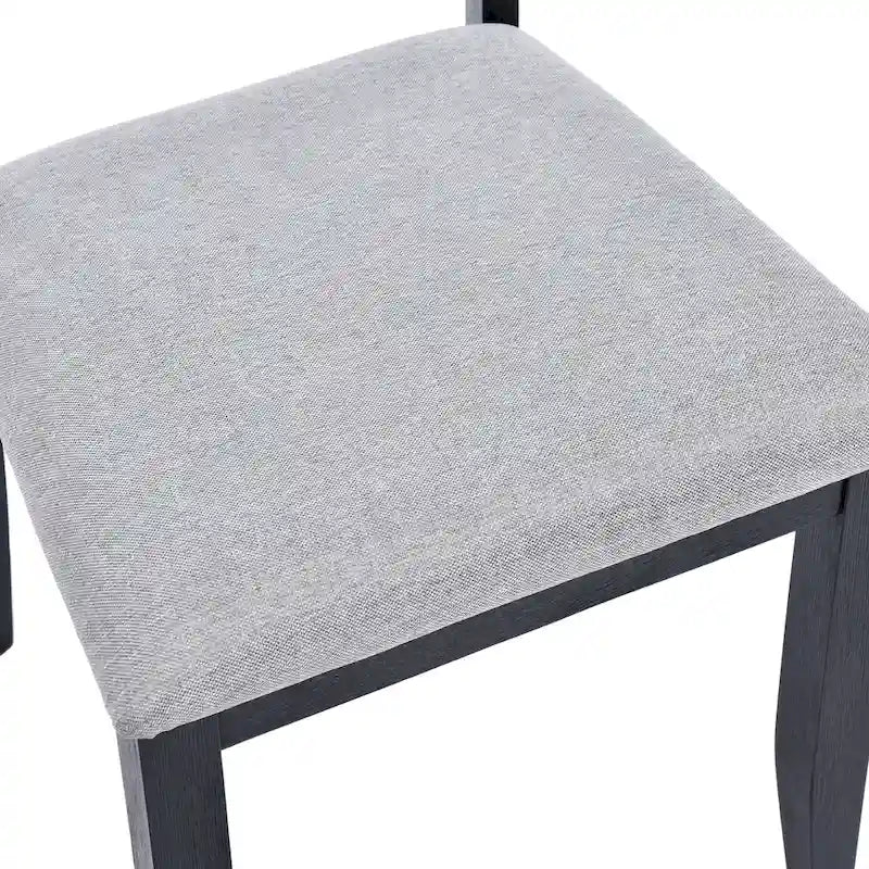 Set di 4 sedie da pranzo in legno con schienale a doghe