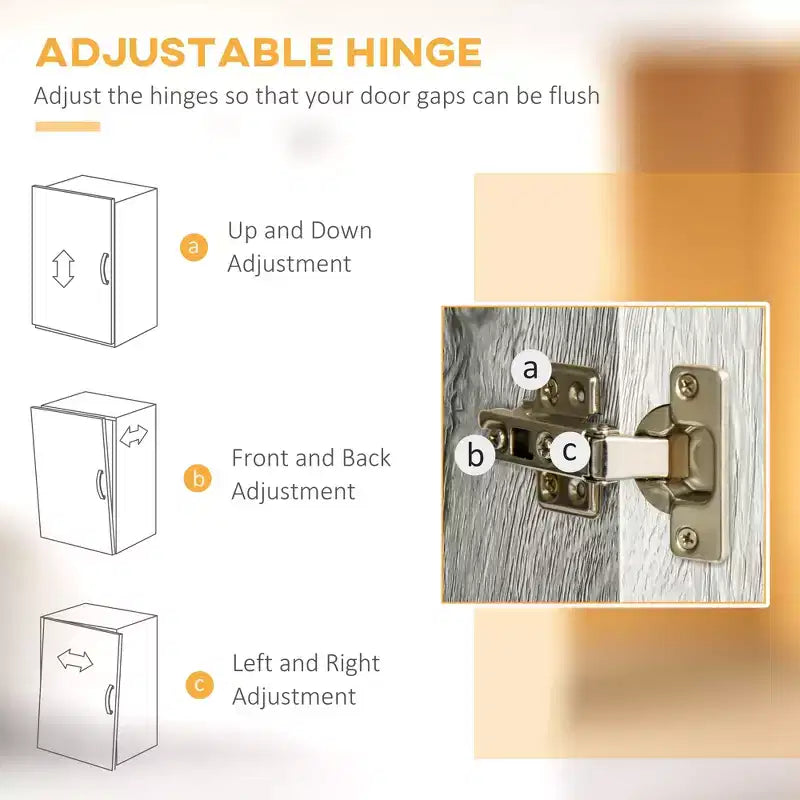 HOMCOM 63.5 Aparador de cozinha com módulo superior, armário de despensa com 4 prateleiras, gavetas, portas de vidro com moldura e bancada aberta para micro-ondas