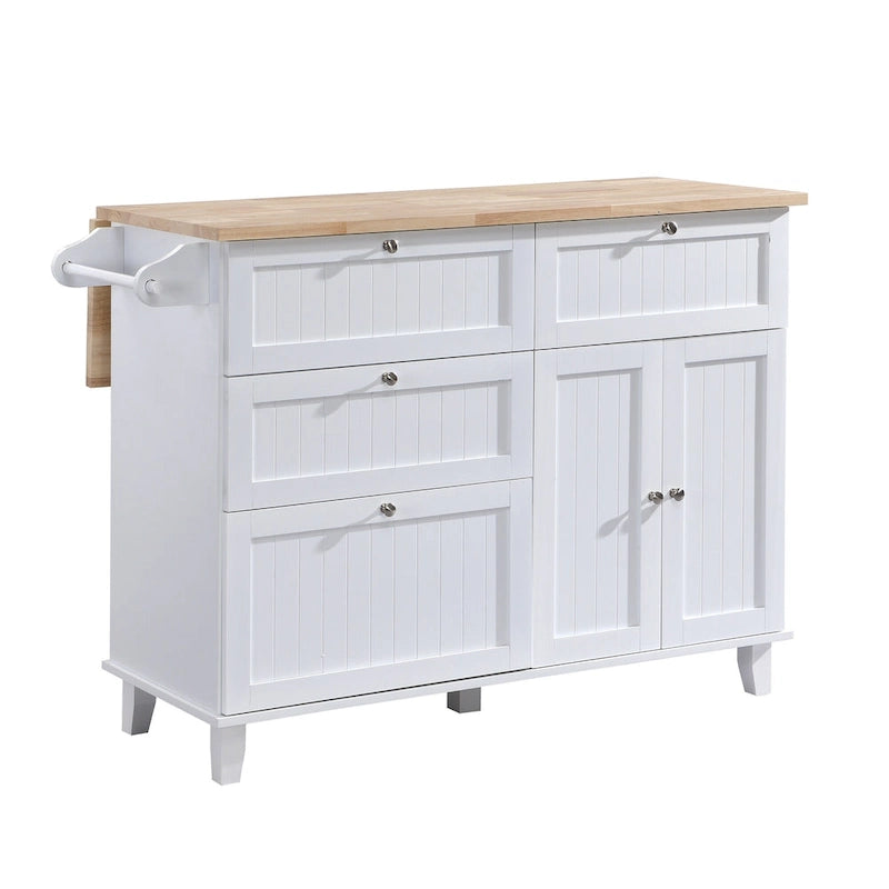 Conjunto de ilha de cozinha TOPMAX com aba rebatível e 2 lugares, conjunto de mesa de jantar com prateleira ajustável, gavetas e toalheiro