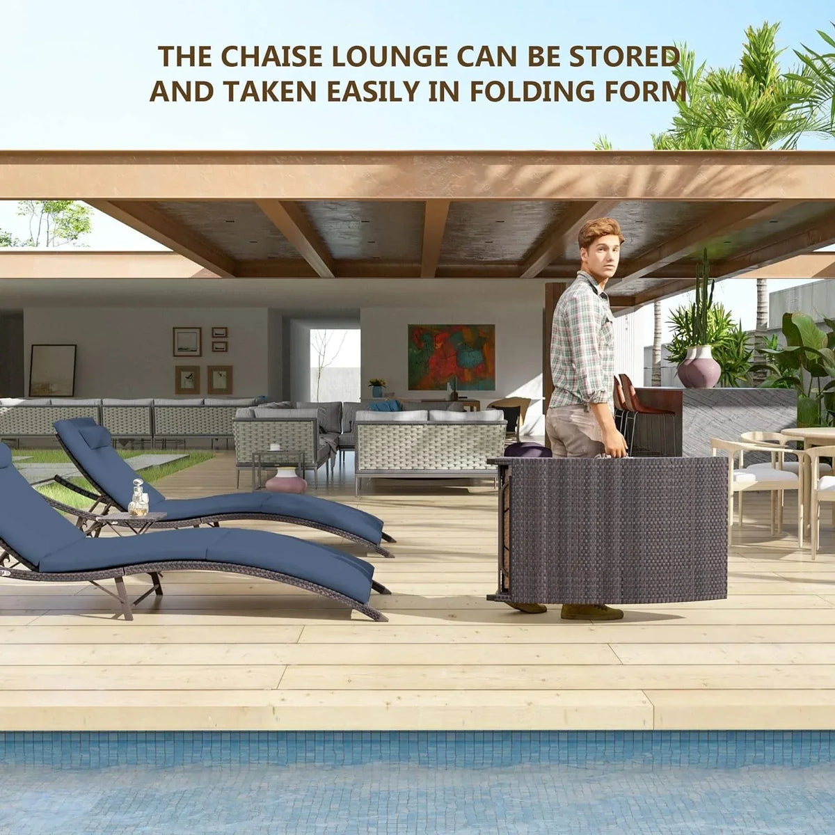 Kullavik 3-PiecesOutdoor Chaise Lounge Set