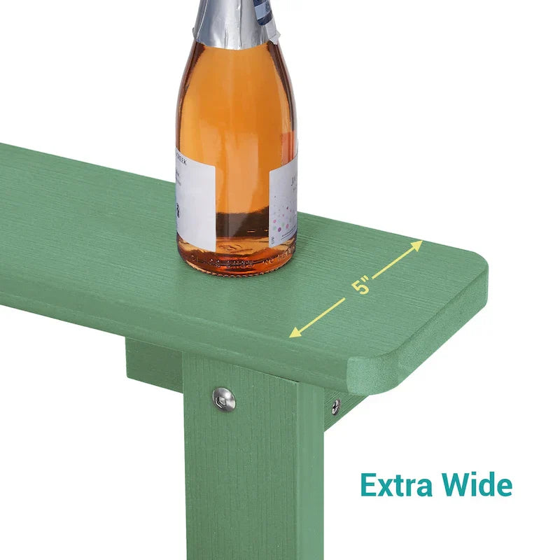 Conjunto de 4 cadeiras Adirondack de exterior em madeira resistente às intempéries Bonosuki