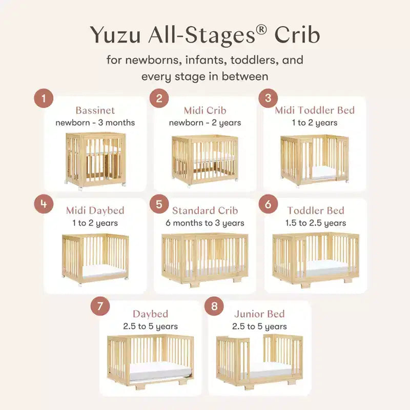 Berço convertível Babyletto Yuzu 8 em 1 com kits de conversão para todas as fases
