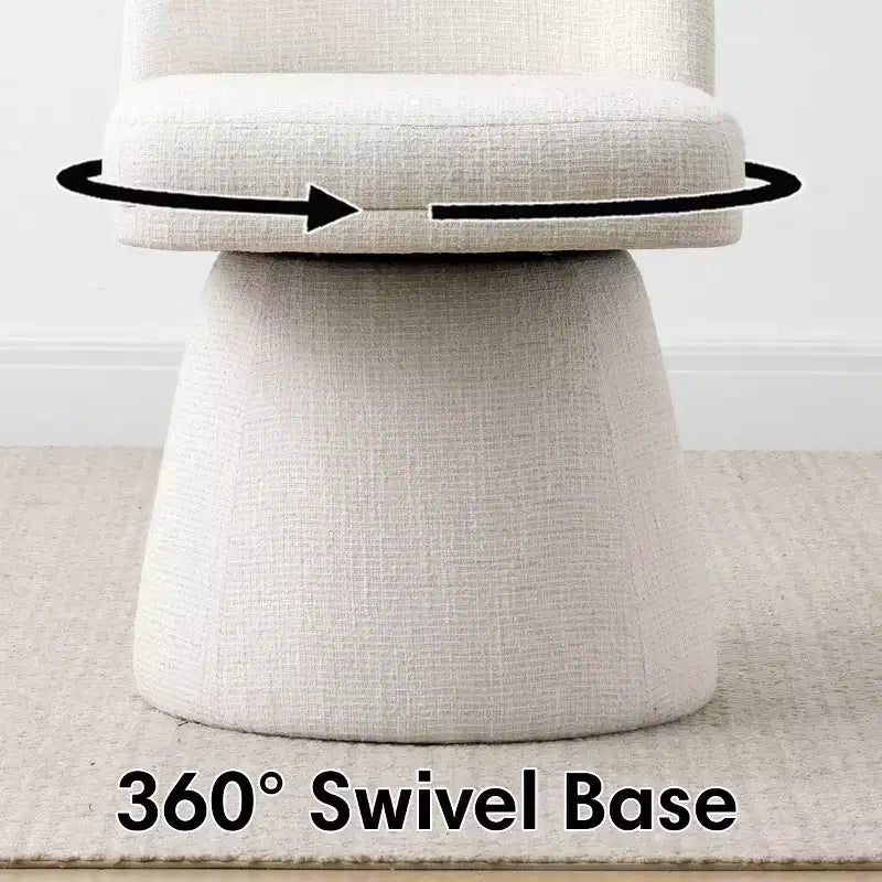 Sada 6 moderních otočných jídelních židlí bez područek s otočením o 360° a podstavcem ve stylu podstavce, elegantní akcentní židle do kuchyně, jídelny nebo kanceláře -Panipeachy