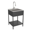 Évier de buanderie et meuble lave-linge en acier inoxydable de 24 po L x 22 po P x 35 po H