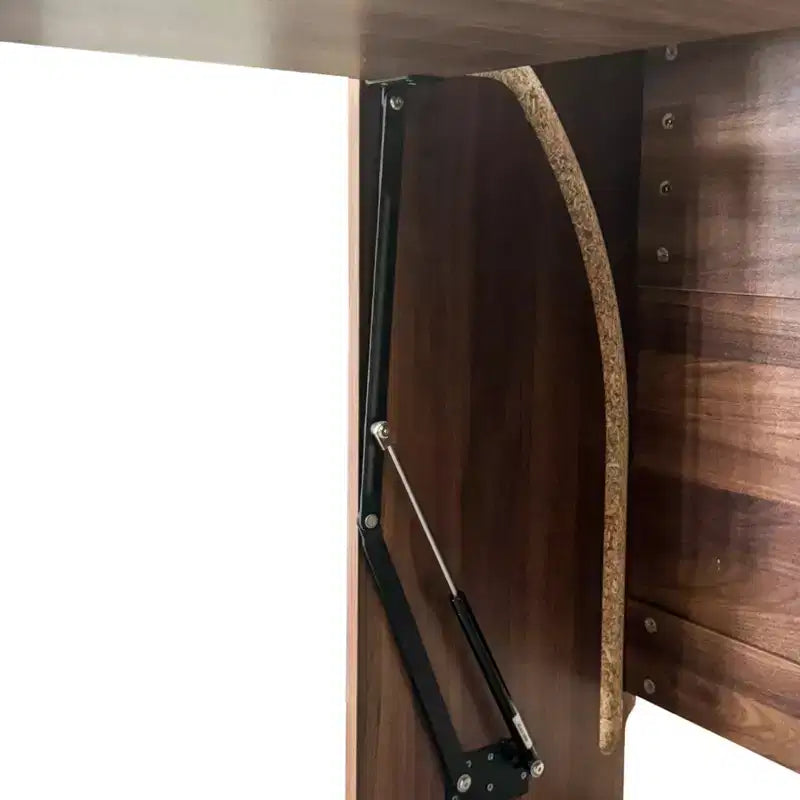 Tavolo da studio pieghevole moderno in legno Sinclair GDFStudio da 36" con spazio portaoggetti
