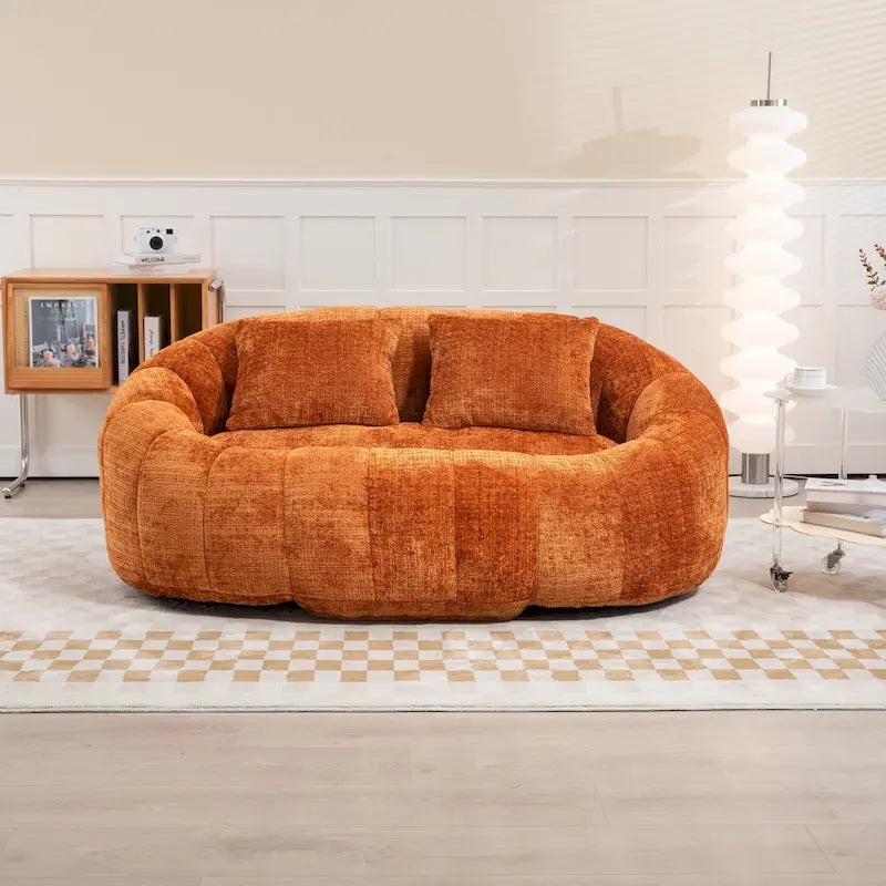 GDFStudio - Divano relax Laurel in ciniglia a 2 posti con schiuma ad alta densità e comfort extra-large